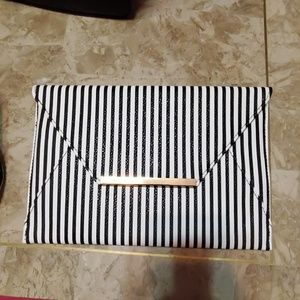New striped clutch